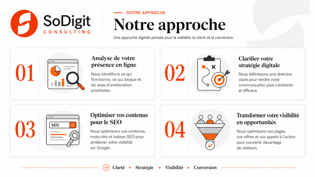 Notre approche digitale en quatre étapes SODIGIT